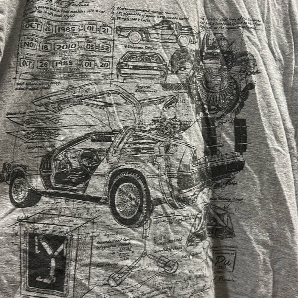 Loot Crate DeLorean DMC-12 Movie sports Car “Back To The Future” graphic tee XL